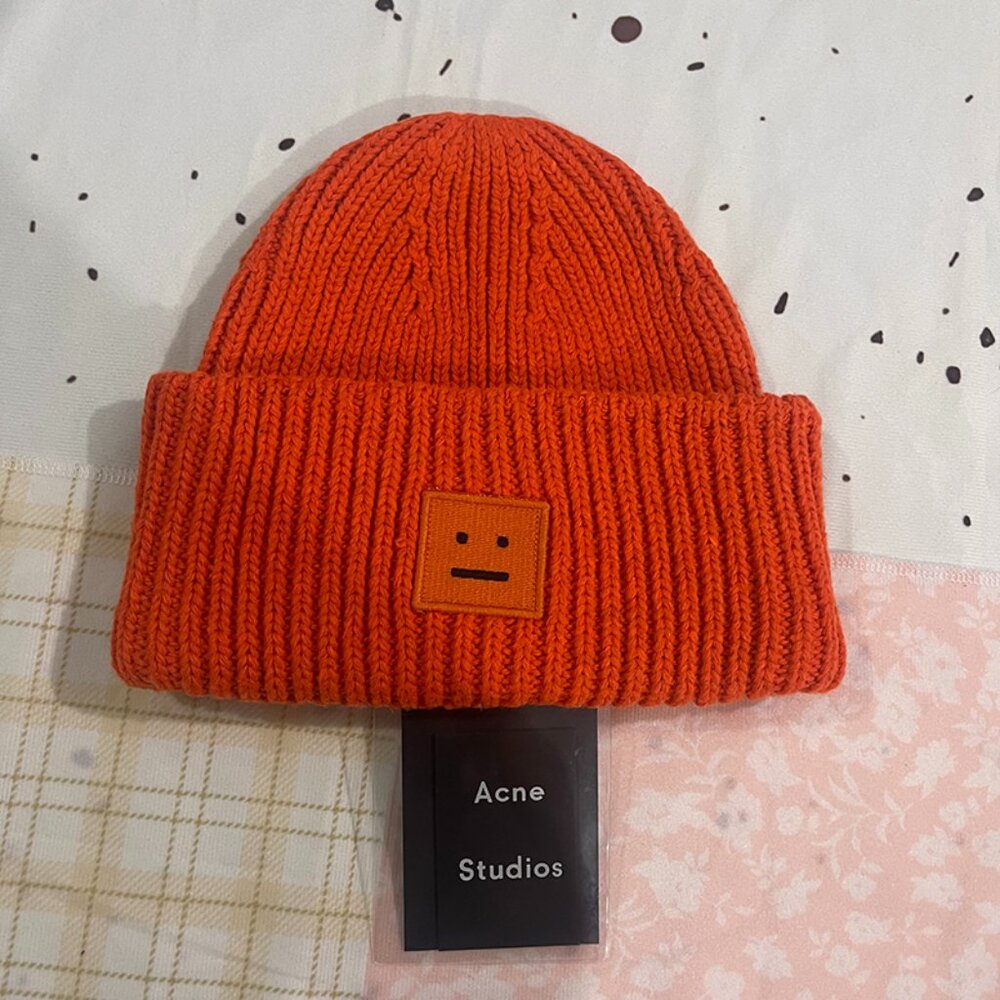 Acne Studios Orange Knit Beanie